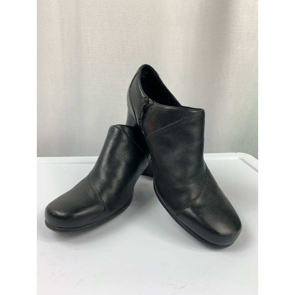 Clarks Emslie Warren Shoes Women's Vegan Leather Short Heel Size 8.5M